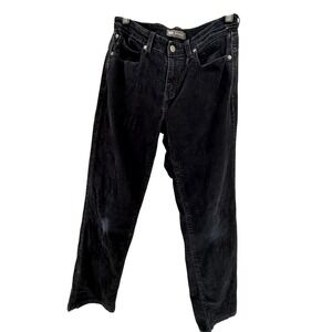 Levi's 514 Black Corduroy Pants 30x30 Distressed Grunge Skater Worn In Straight